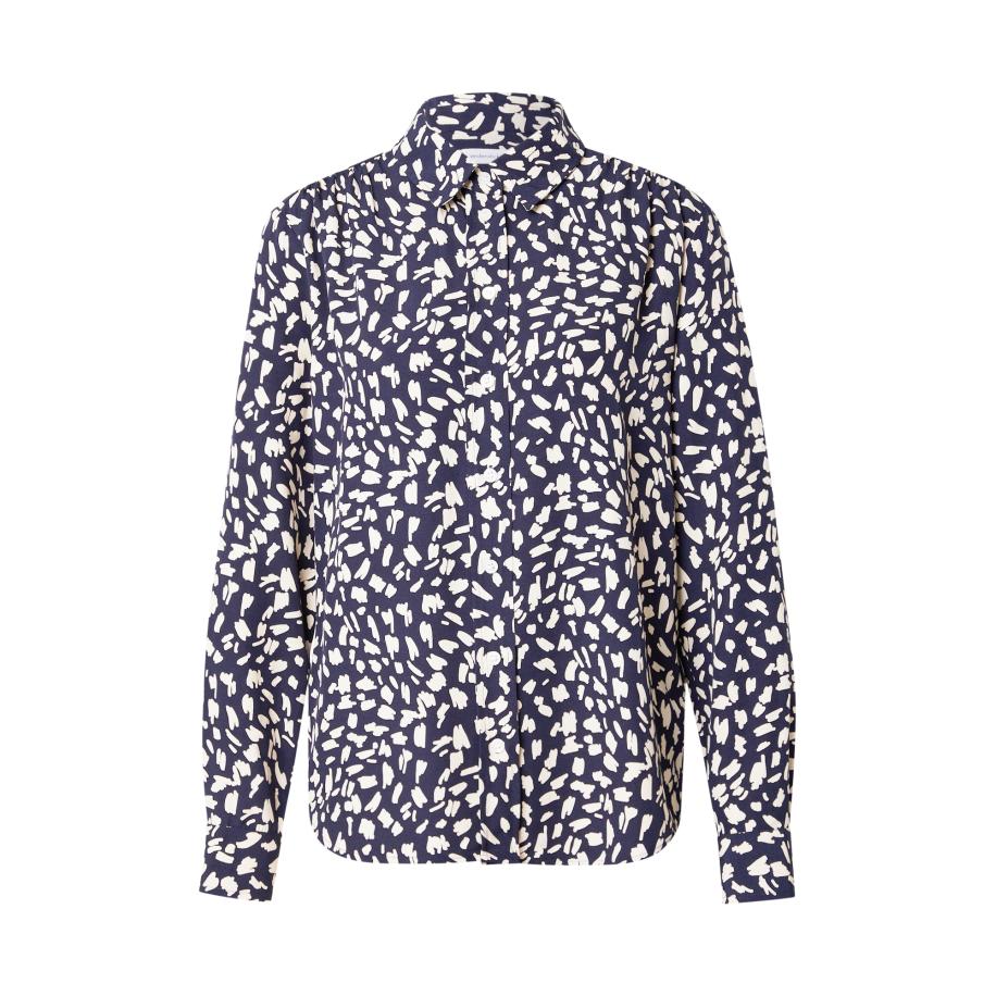 SEIDENSTICKER Blouse Schwarze Rose beige / donkerblauw Blauw