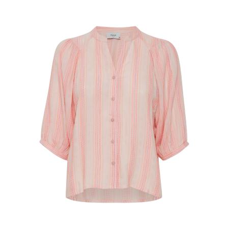 PULZ PULZ Jeans Blouse Laila rosa / wit