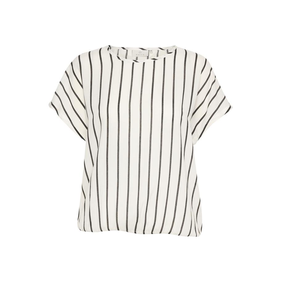 Kaffe Blouse Beathe zwart / wit Wit