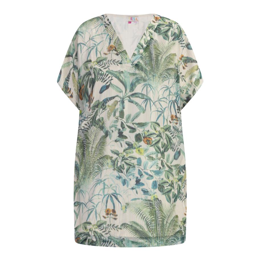 IZIA IZIA Tuniek beige / petrol / kiwi / grasgroen -