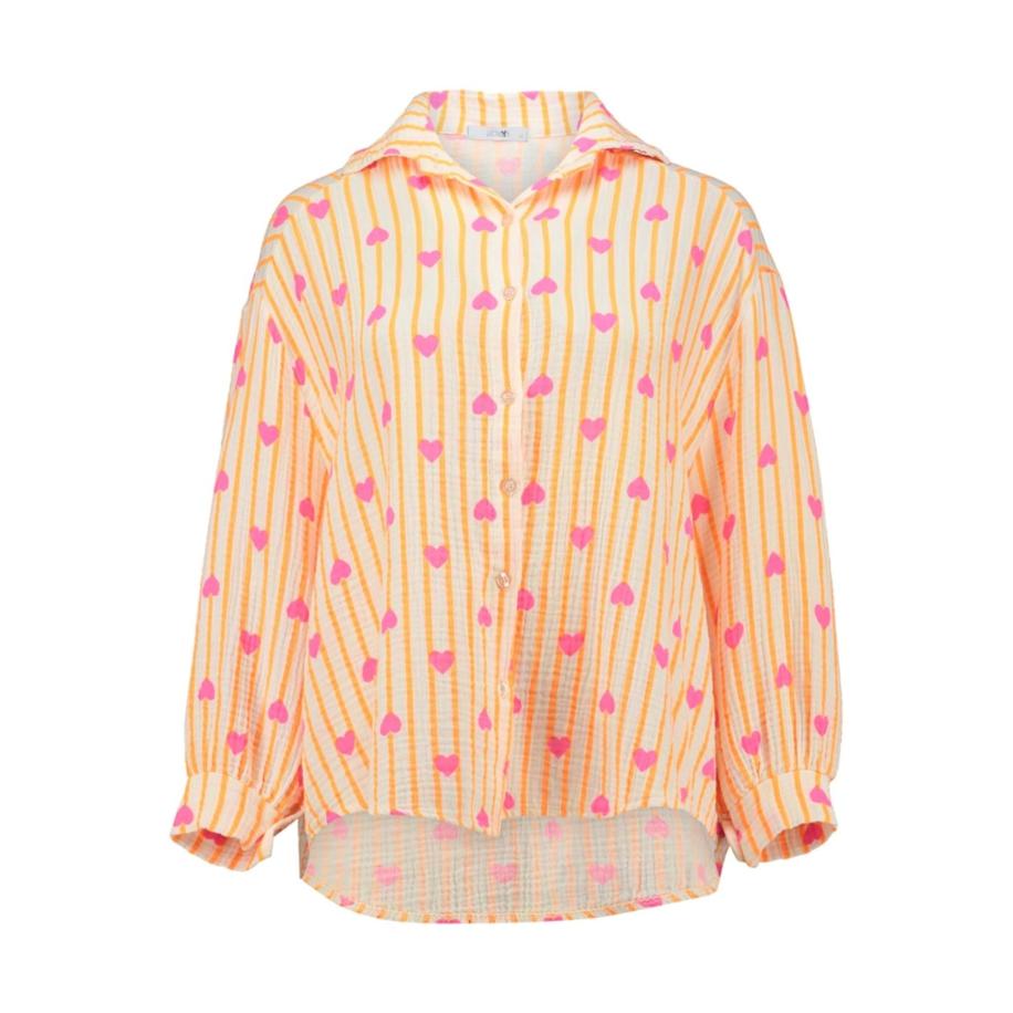 Hailys Hailys Blouse Le44ony oranje / pasteloranje / lichtroze -