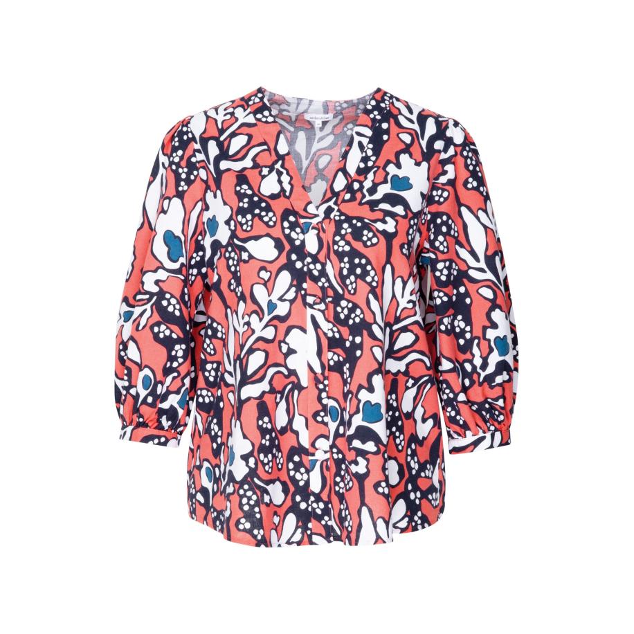 Seidensticker SEIDENSTICKER Blouse Schwarze Rose blauw / rosa / wit -