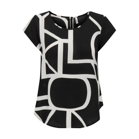 Only ONLY Blouse ONLVic zwart / wit