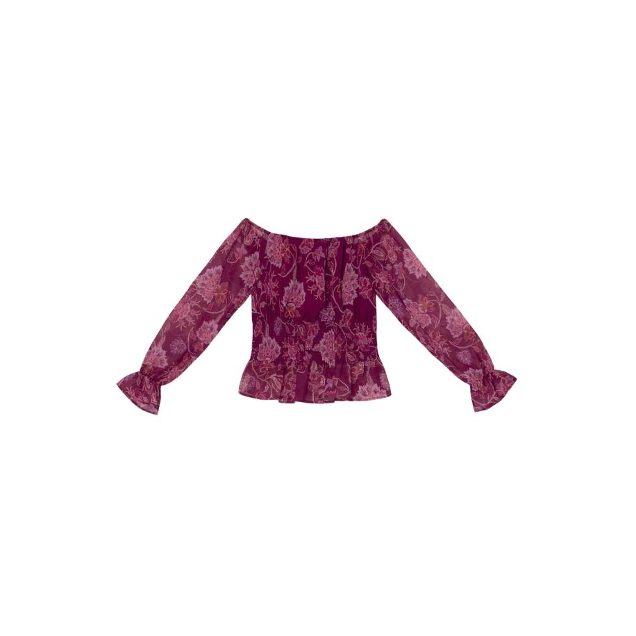 THE-ARE THE-ARE Blouse rosé / donkerroze / rood -