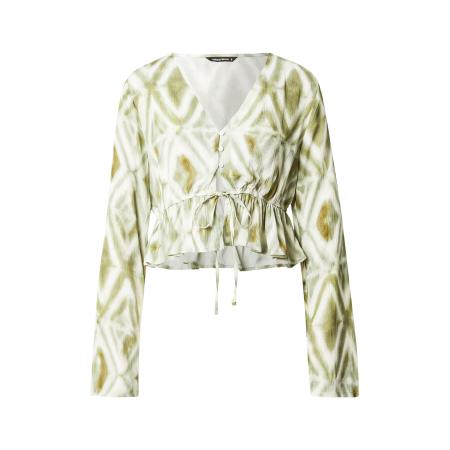 DeFacto Blouse olijfgroen / pastelgroen / wit