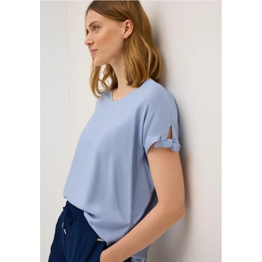 CECIL Blouseshirt in effen kleur Blauw