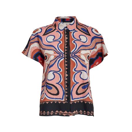 Peppercorn Peppercorn Blouse Hanny blauw / pink / zwart / wit