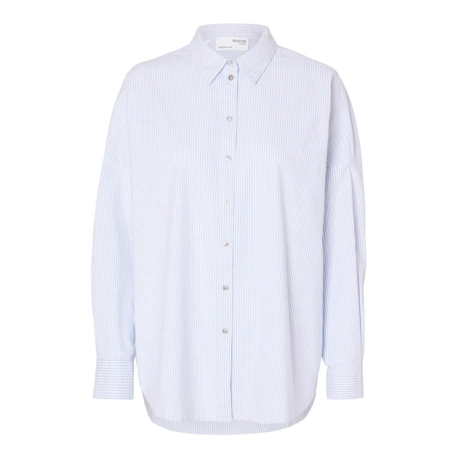Selected SELECTED Blouse Nova duifblauw / wit -