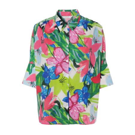TATUUM TATUUM Blouse Mara blauw / groen / fuchsia / zwart