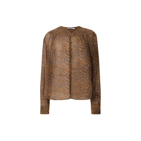 IRO IRO Blouse CYRIEL cognac / donkerbruin / mosterd