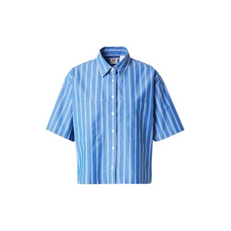 Levi's LEVIS ® Blouse Harlie Short Sleeve Cropped Shirt blauw / wit