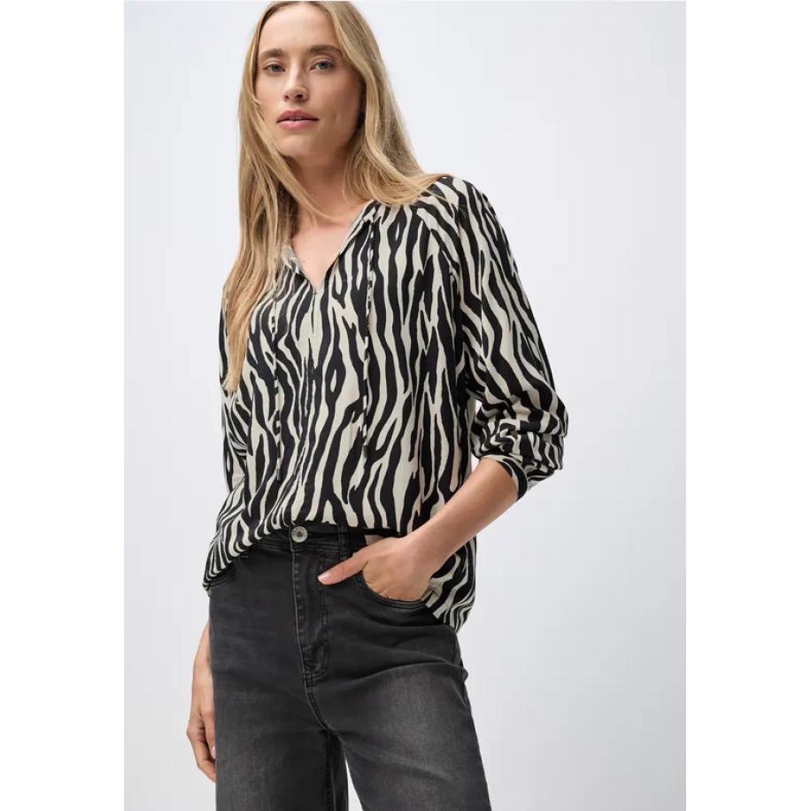 Street One Gedessineerde raglan tuniek Zwart