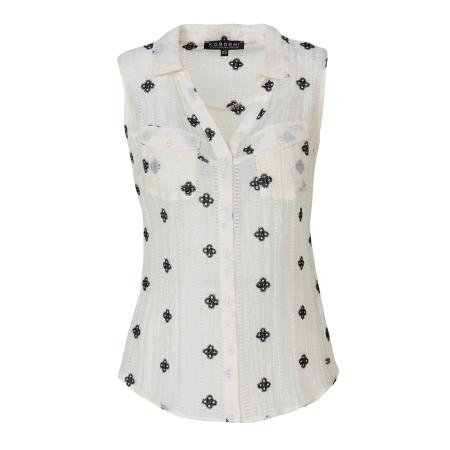KOROSHI KOROSHI Blouse zwart / wit