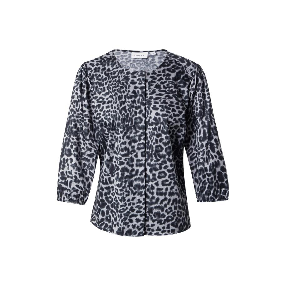 Comma COMMA Blouse grijs / donkergrijs / zwart -