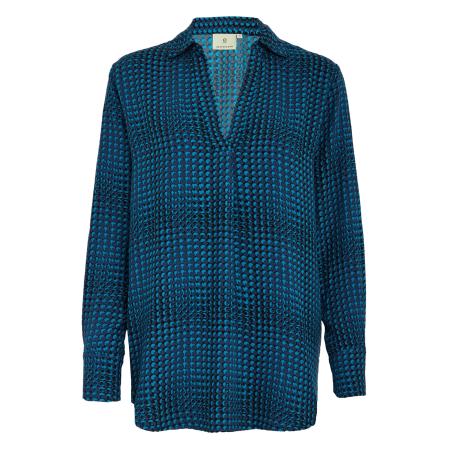 Peppercorn Peppercorn Blouse Palmer blauw / royal blue/koningsblauw / zwart