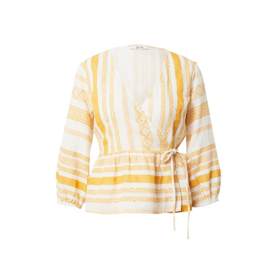 ABOUT YOU ABOUT YOU Blouse Julika goudgeel / natuurwit -