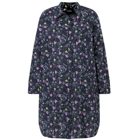 Ulla Popken Ulla Popken Blouse geel / koraal / roodviolet / zwart / wit