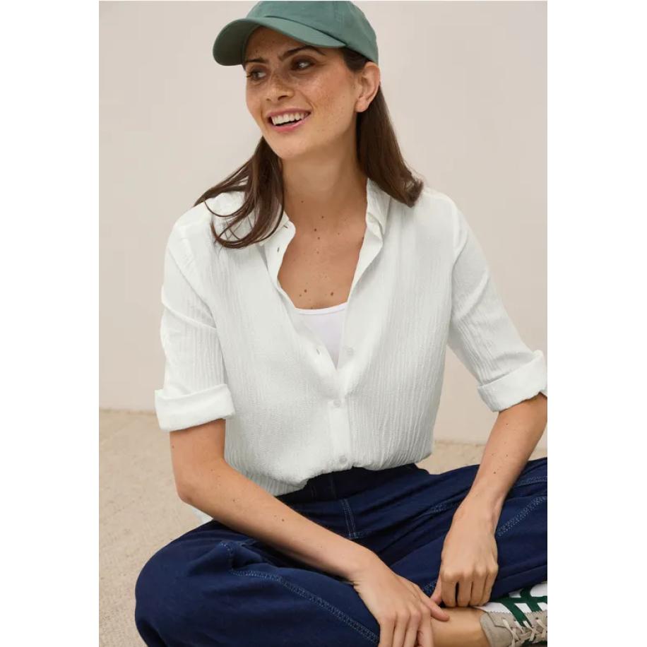 CECIL Overhemdblouse met structuur Wit