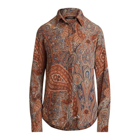 Lauren Ralph Lauren Lauren Ralph Lauren Blouse KRISTY beige / blauw / navy / roestbruin