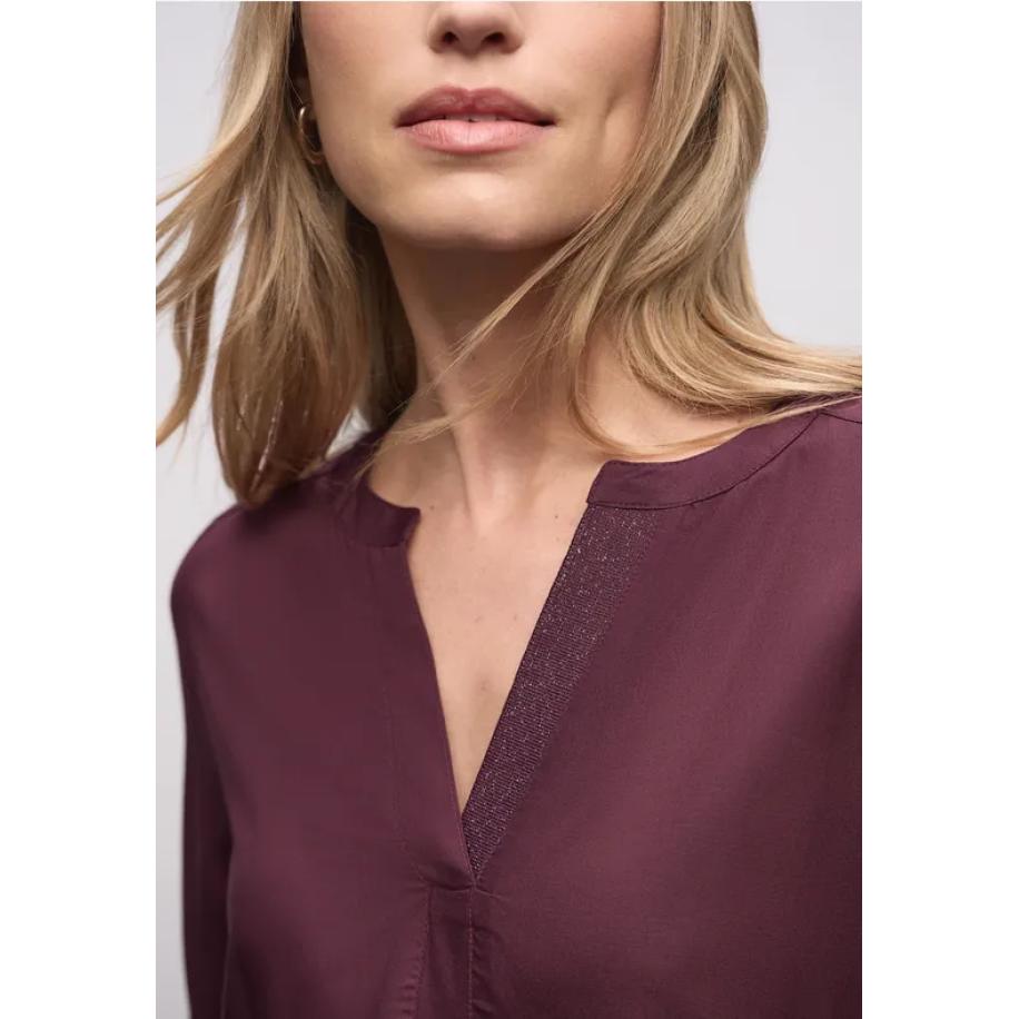 Street One Blouse met glitterdetail Rood