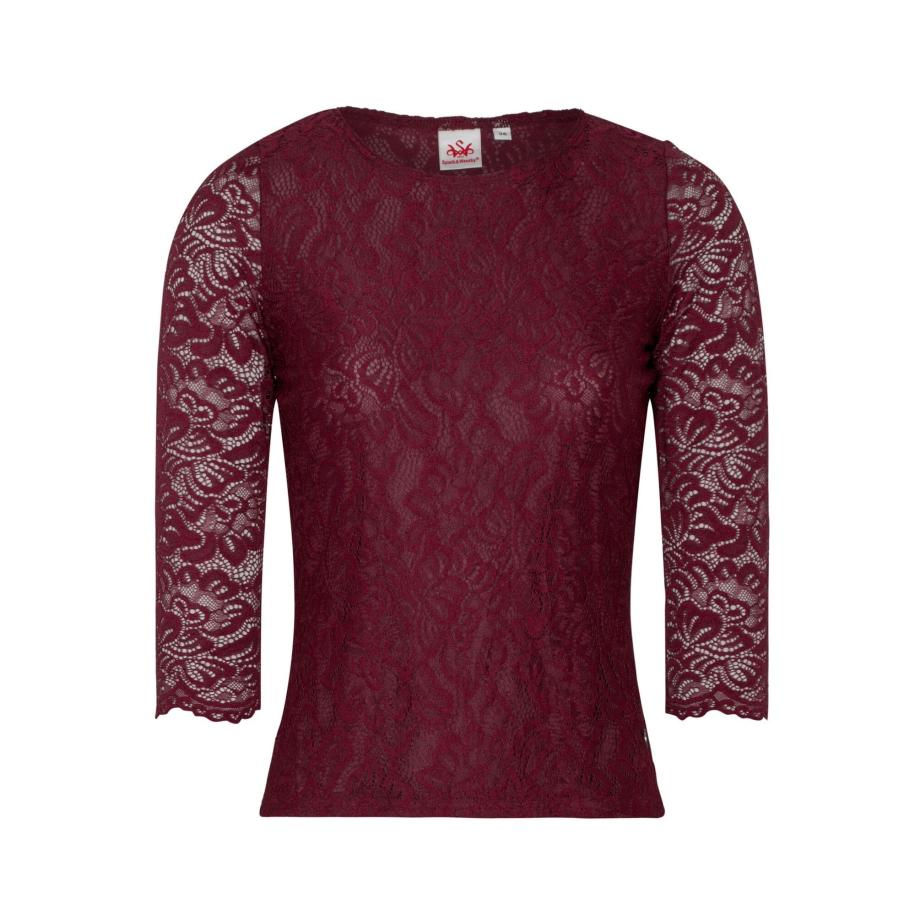 Spieth & Wensky SPIETH & WENSKY Klederdracht blouse Alheim rood -