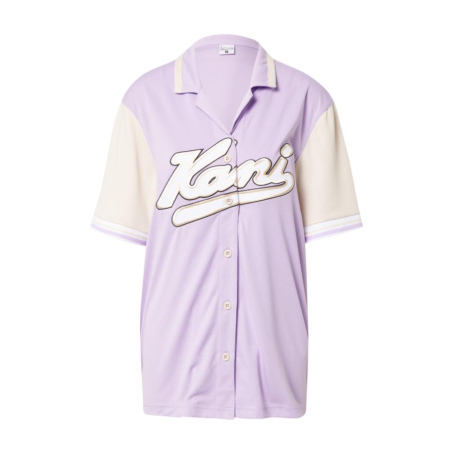 Karl Kani Karl Kani Blouse Varsity lichtbeige / sering / zwart / wit -