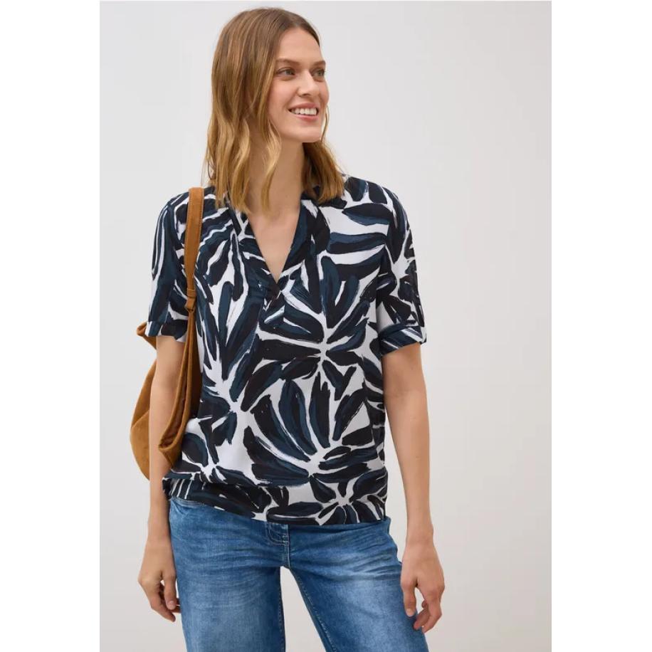 CECIL Gedessineerde blouse Blauw