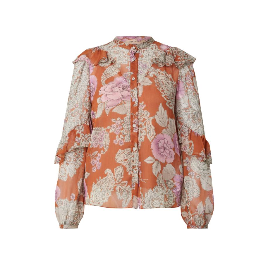 Twinset Twinset Blouse CAMICIA oker / stone grey / lichtroze -