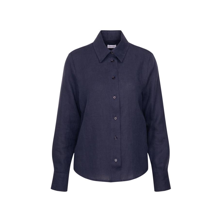 SEIDENSTICKER Blouse Schwarze Rose marine Blauw