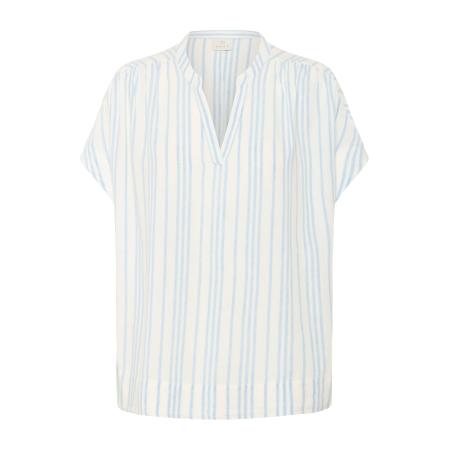 Kaffe Kaffe Blouse KAmilia lichtblauw / wit