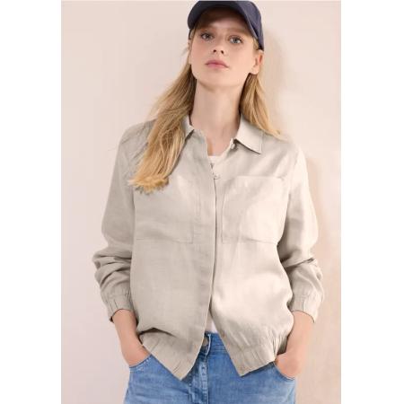 CECIL Linnen blouson met overhemdkraag