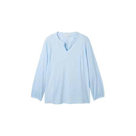 Tom Tailor Tom Tailor Women + Blouse lichtblauw / offwhite