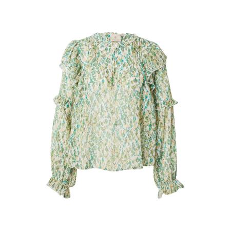 Peppercorn Peppercorn Blouse Sophia turquoise / grasgroen / perzik / wit