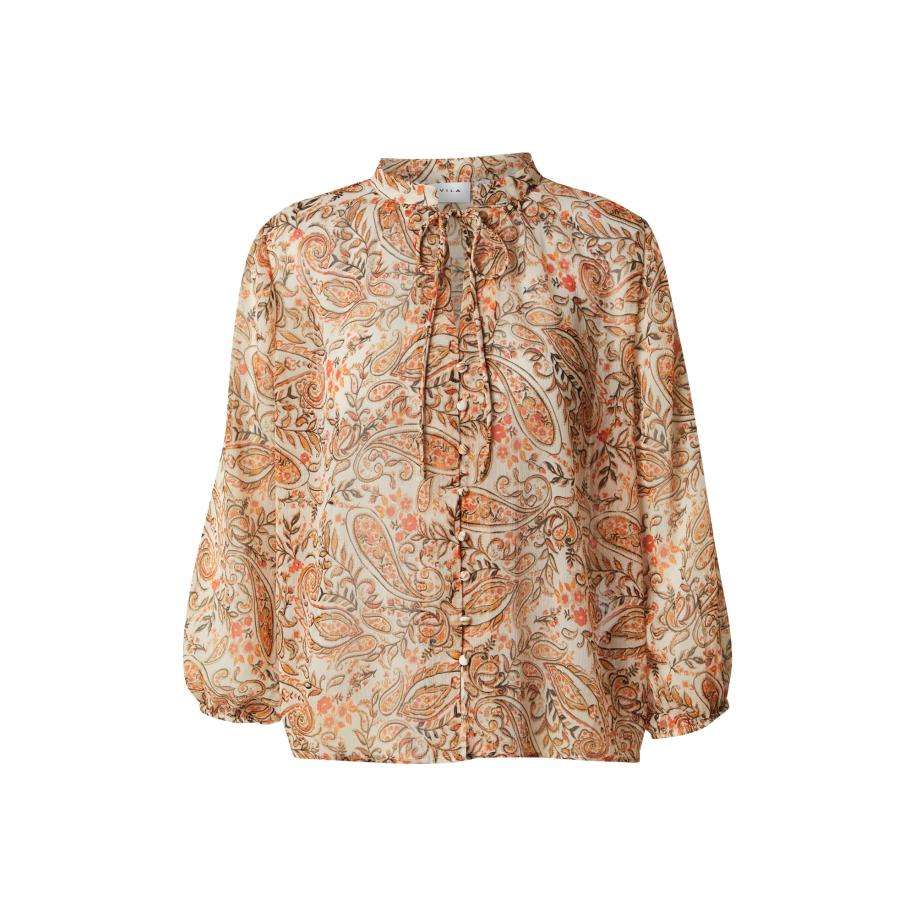 Vila VILA Blouse VIFALA beige / oranje / zwart -