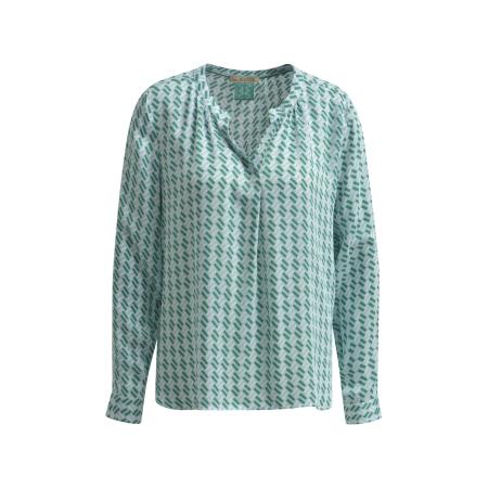 Smith & Soul Smith&Soul Blouse New Vince lichtblauw / groen / wit