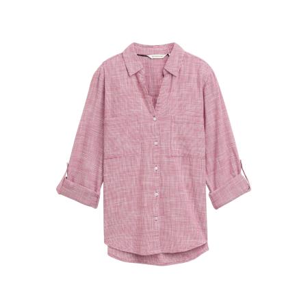 Tom Tailor TOM TAILOR Blouse donkerroze / wit