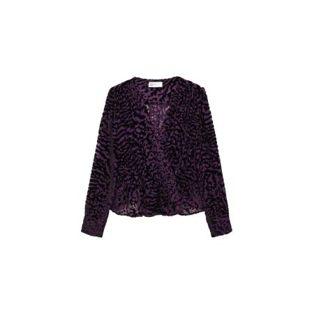 Mango MANGO Blouse Debora lila / zwart