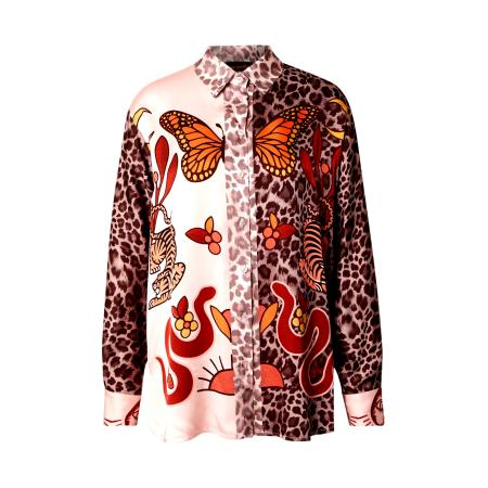 miss goodlife miss goodlife Blouse beige / oranje / rood / zwart