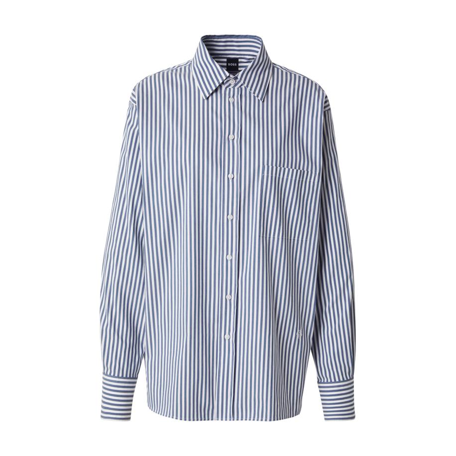 Hugo Boss BOSS Blouse Saturday_1 lichtblauw / wit -