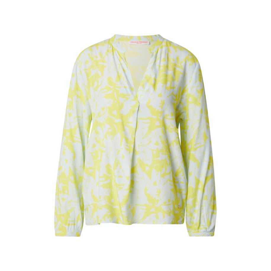 Frieda & Freddies NY Frieda & Freddies NY Blouse pastelblauw / neongeel -