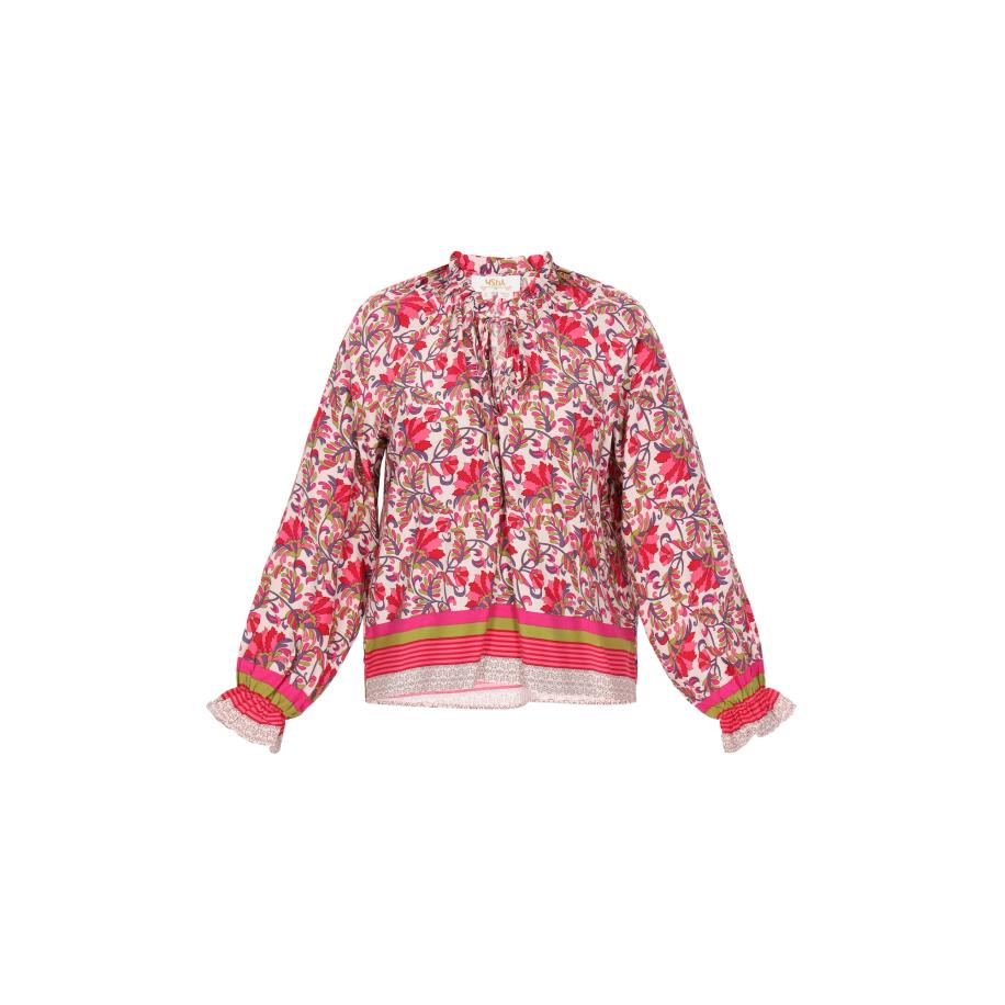 Usha usha FESTIVAL Blouse Festival groen / lila / pink / rood / offwhite -