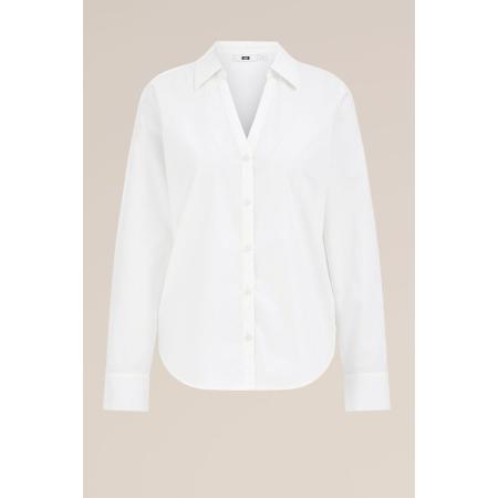 WE Fashion Dames blouse met V-hals - Regular fit - Gebroken wit - Katoen - Maat: M