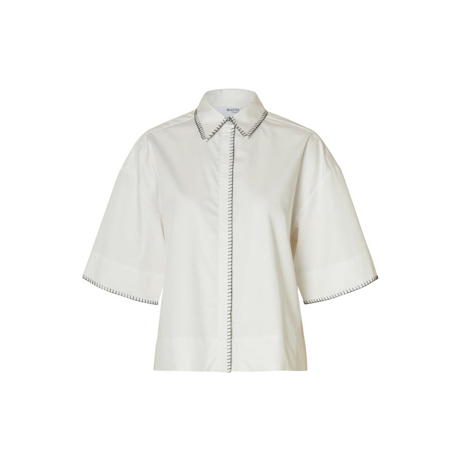 Selected SELECTED Blouse SLFFIA wit -