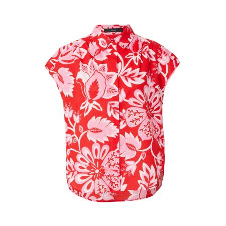 Oui OUI Blouse lichtroze / rood / wit