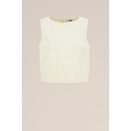 WE Fashion Dames mouwloze top - Regular fit - Lichtgeel - Katoen - Maat: S