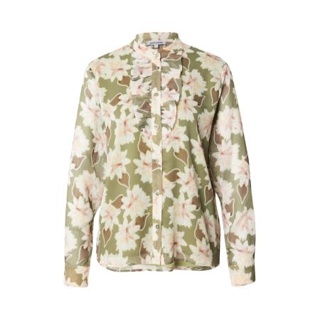 More & More MORE & MORE Blouse bruin / lichtgroen / oudroze / wit