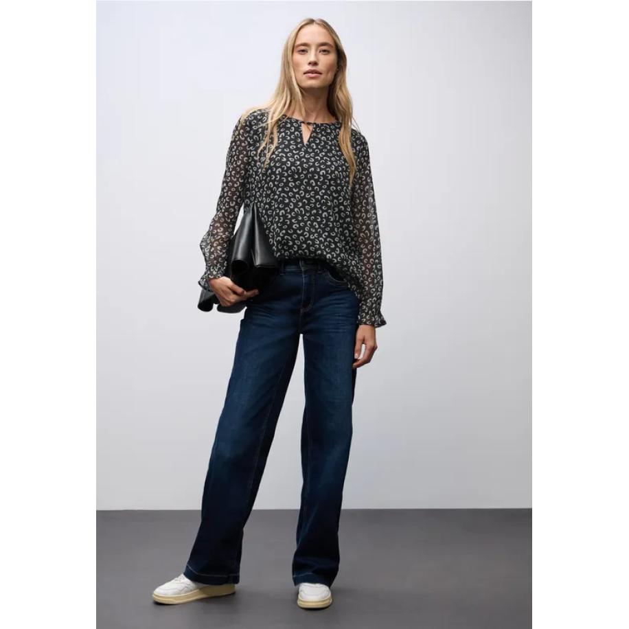 Street One Leeuw chiffon tuniek Zwart