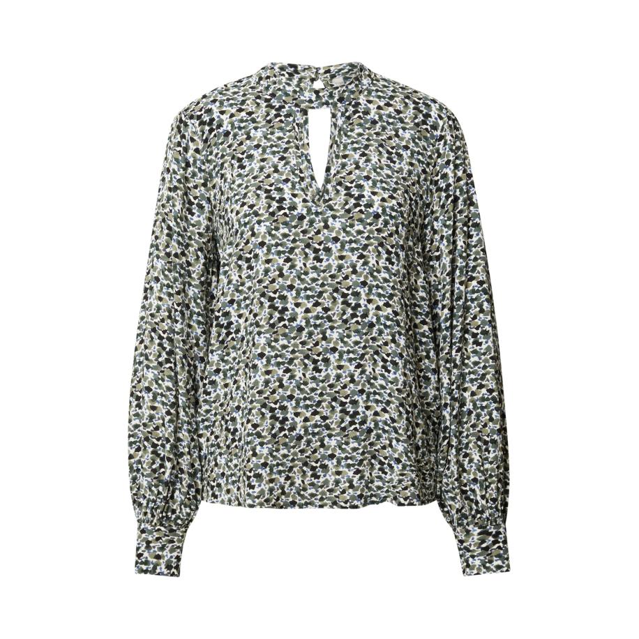 PULZ PULZ Jeans Blouse CAROK navy / kaki / zwart / wit -