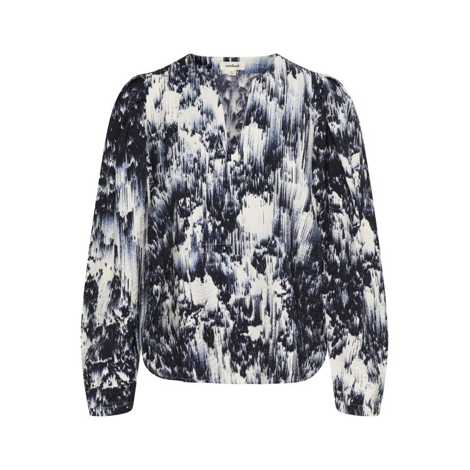 Soaked in Luxury SOAKED IN LUXURY Blouse Jazzlyn blauw / navy / wit -