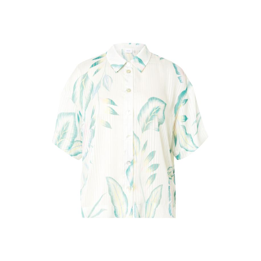 Nümph NÜMPH Blouse WIVIAN geel / smaragd / wit -